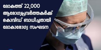 Over 22,000 healthcare workers infected by COVID-19: WHO