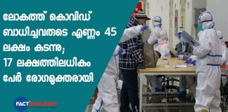 global covid confirmed cases crosses 45 lakhs and death toll crosses 3 lakhs