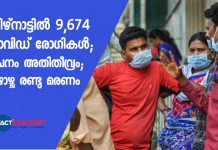 തമിഴ്നാട്ടില് 9,674 കോവിഡ് രോഗികള്; വ്യാപനം അതിതീവ്രം; വ്യാഴാഴ്ച രണ്ടു മരണം