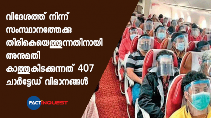 407 chartered flights await permission; 1.25 lakh people waiting to return