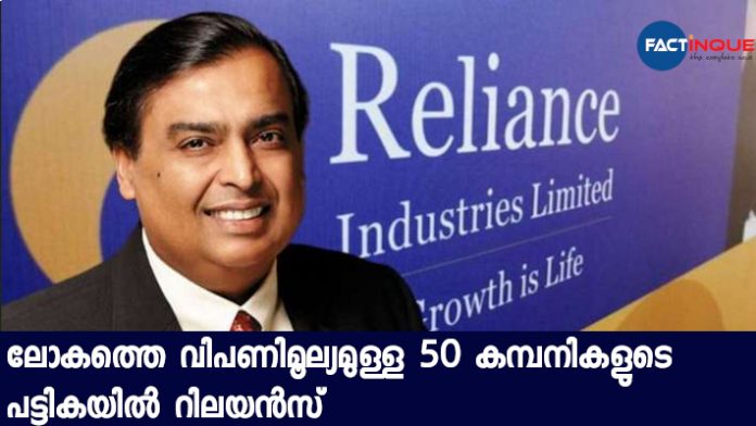 Mukesh Ambani's RIL enters into the list of World's 50 most valued companies