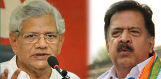 ramesh chennithala sent letter to cpm general secretary sitaram yechuri