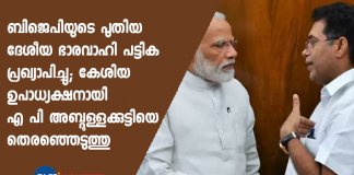 BJP announced names of new office bearers: AP Abdullakutty appointed as national vice-president