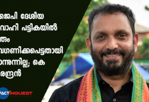 BJP's new list of national office bearers: No one was neglected says K.Surendran