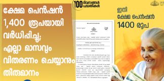 Kerala government increased welfare pension