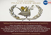 Nobel Peace Prize 2020 awarded to World Food Programme