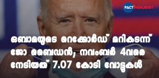 Joe Biden sets record with 70 million votes, breaks Obama’s 2008 count