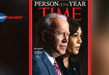 time magazine select the person of the year in Jo Biden and Kamala Haris