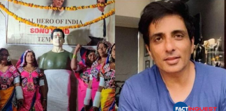 Temple dedicated to Sonu Sood built-in Telangana