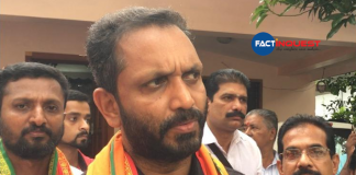 K Surendran on election day