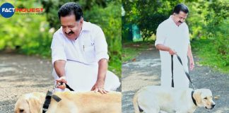 Ramesh Chennithala's Facebook post on his pet dog goes viral