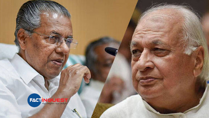 governor replies to the letter of Pinarayi Vijayan