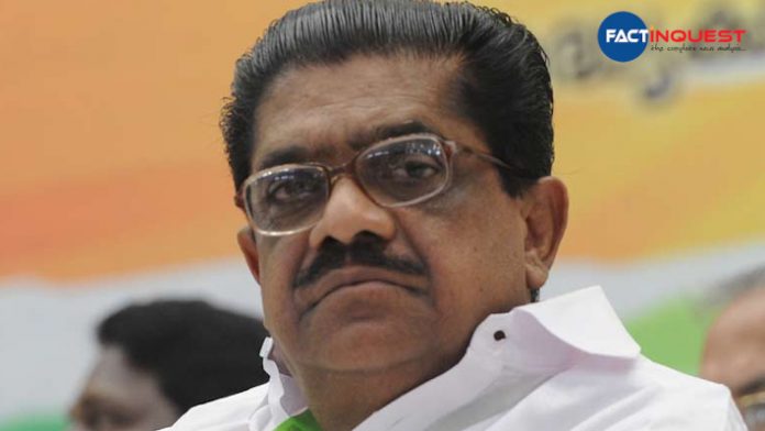 Former KPCC president V.M. Sudheeran confirmed Covid positive