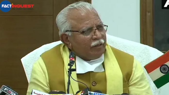 Congress, Communist parties playing a major role behind farmers' protest: Haryana CM Manohar Lal Khattar