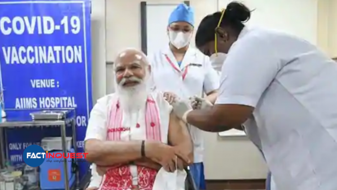 Narendra modi receives covid vaccine today